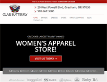 Tablet Screenshot of glassbutterflyoregon.com